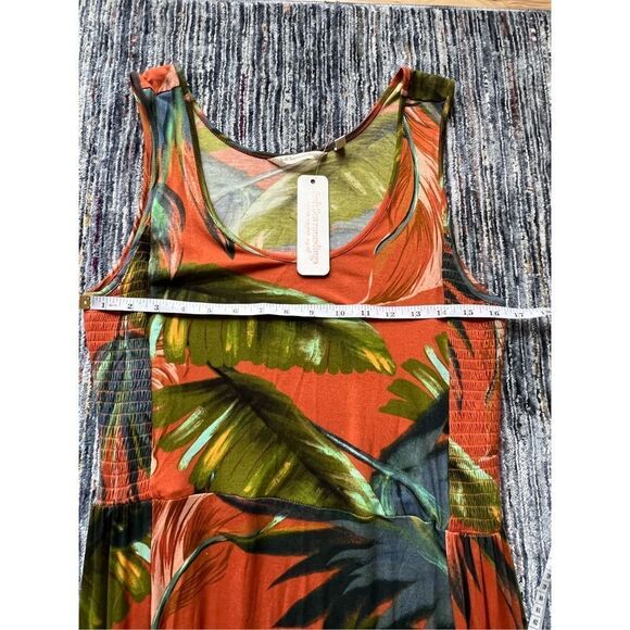 SOFT SURROUNDINGS NWT Sleeveless Tropical Floral FABIANA Hi-Low Maxi Dress size - Picture 7 of 9